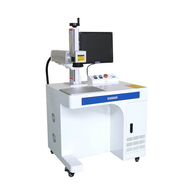 30W fiber laser marking machine marking metal surface