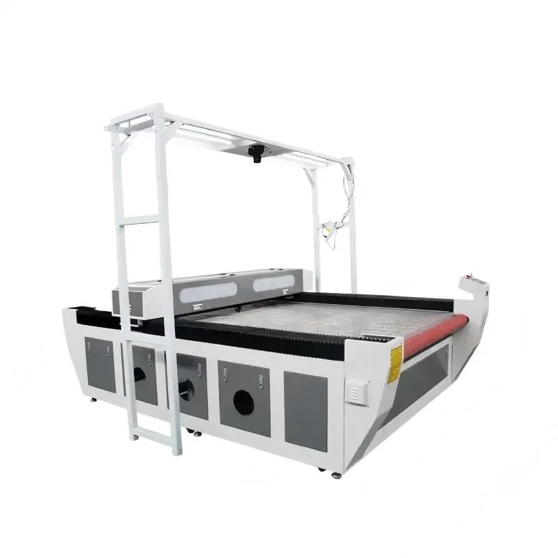 Laser textile cutter machine with automatic feeding system