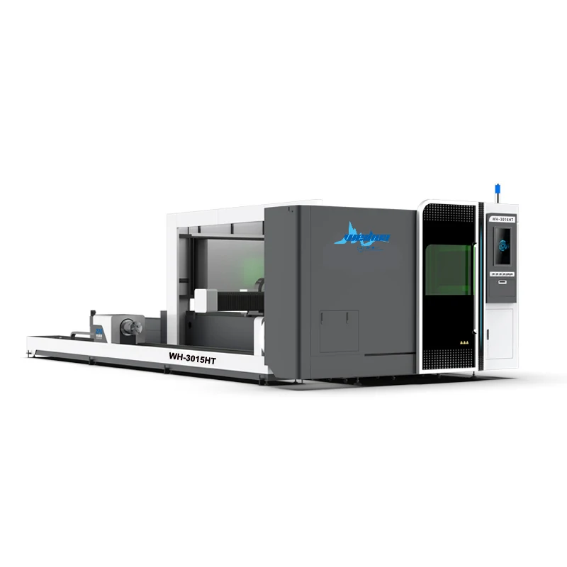 Square tube laser cutting on HT series machine