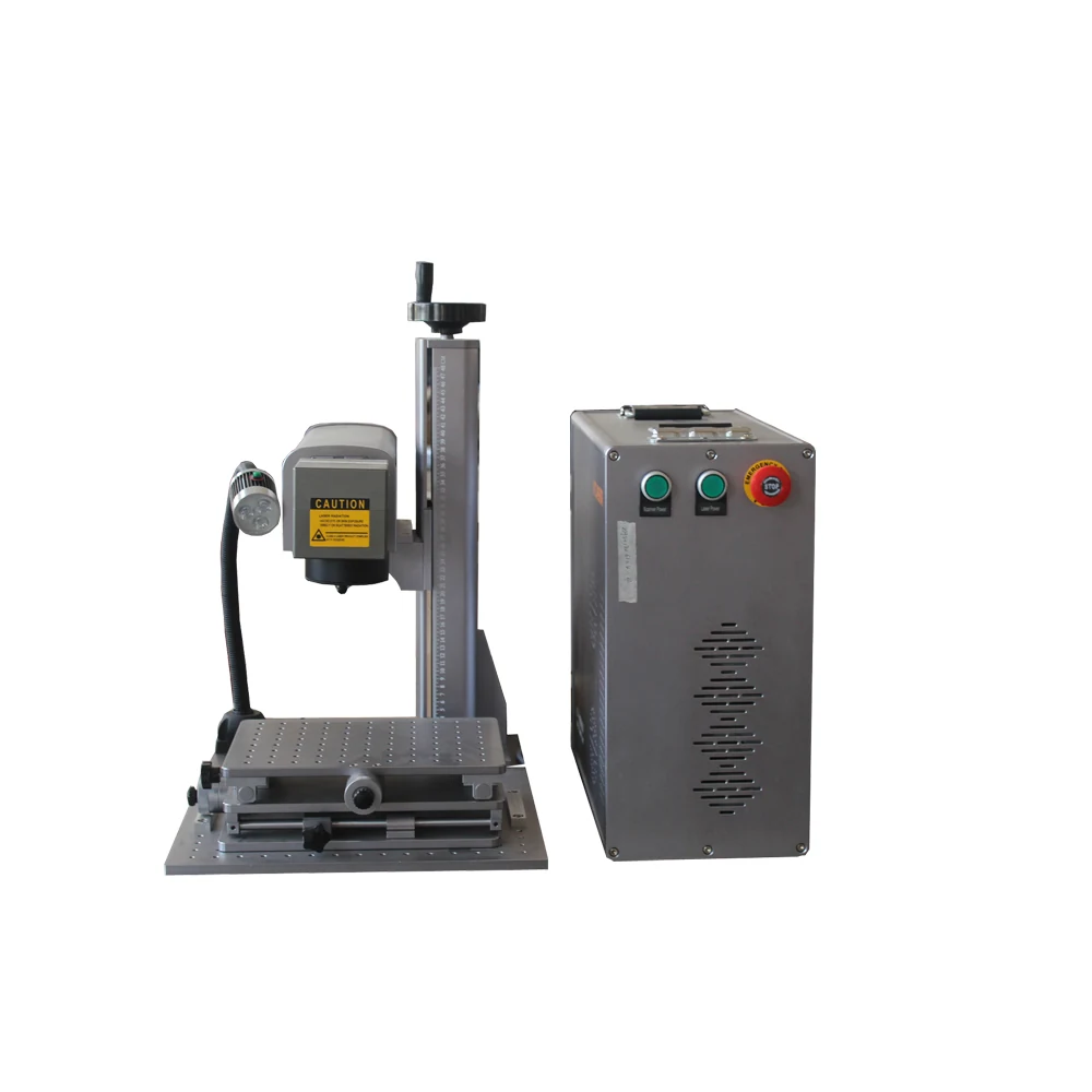 Portable fiber laser marking machine with handheld gun and control unit