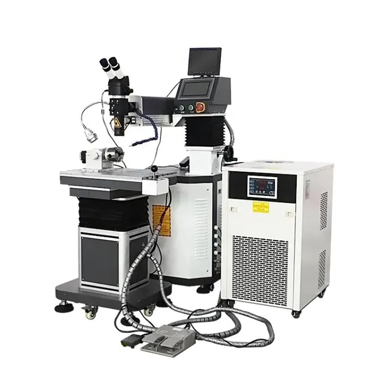 Laser welding head on mold repair machine