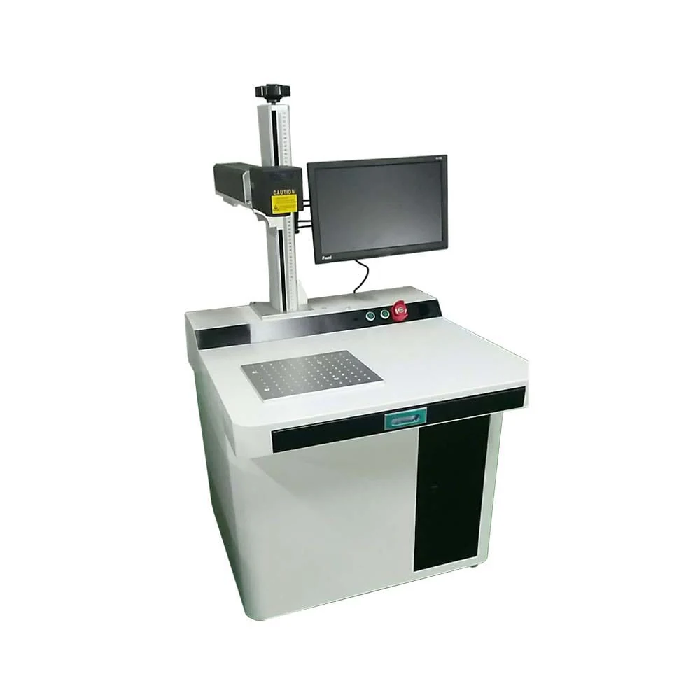 Fiber laser marked text and serial numbers on metal surface