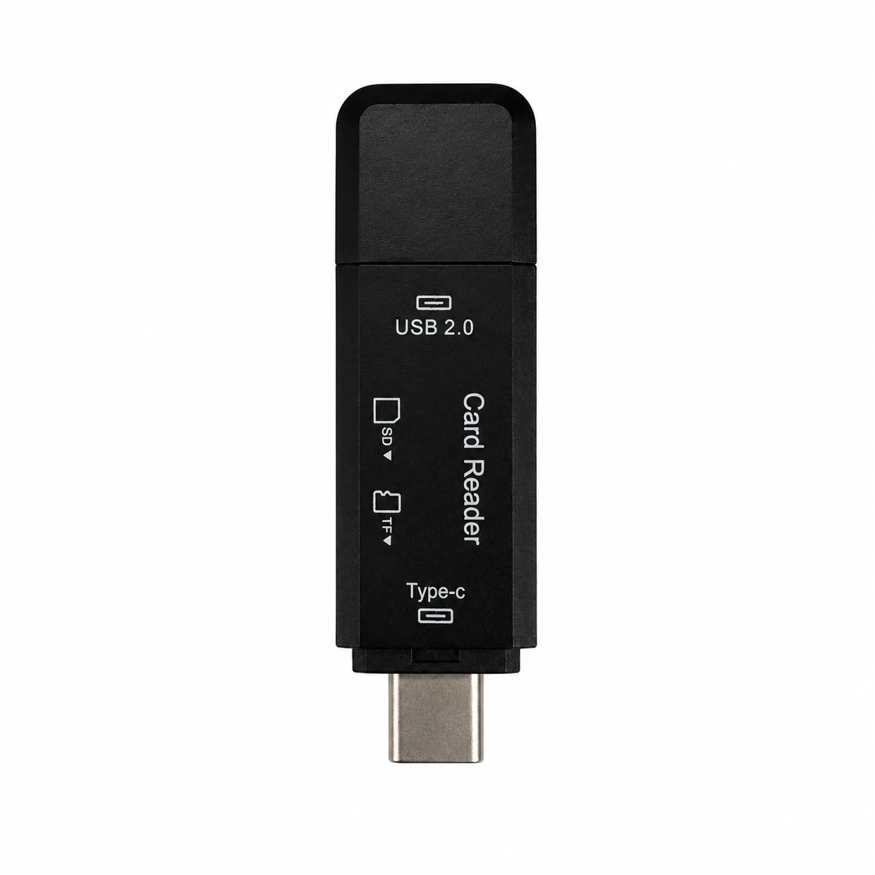 2-In-1 USB 2.0 SD/TF Card Reader For PC, Laptop And Mac, shown at an angle