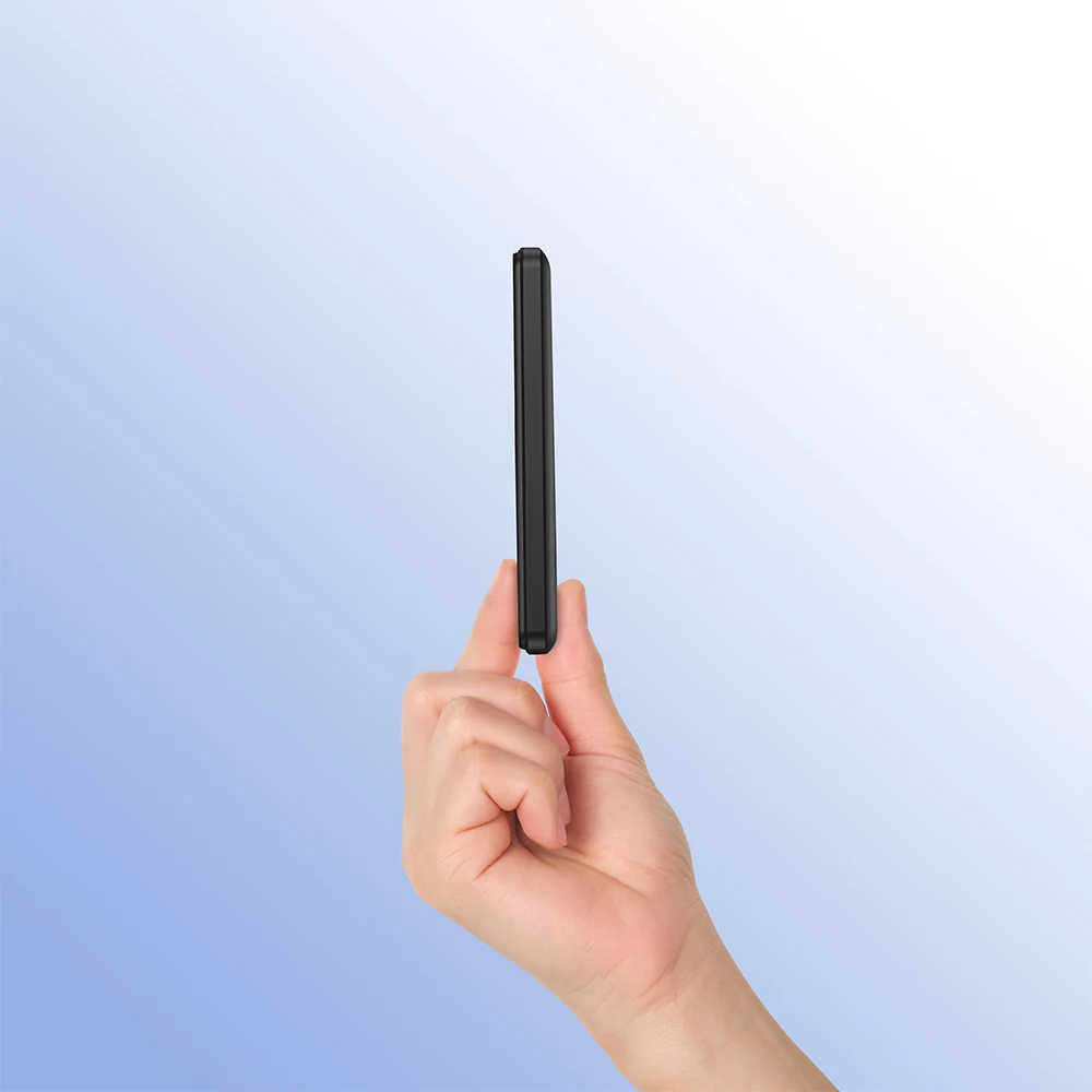 KIKOO Mag Qi2 Ultra-Slim Magnetic Power Bank, 5000mAh And 10000mAh, shown at an angle