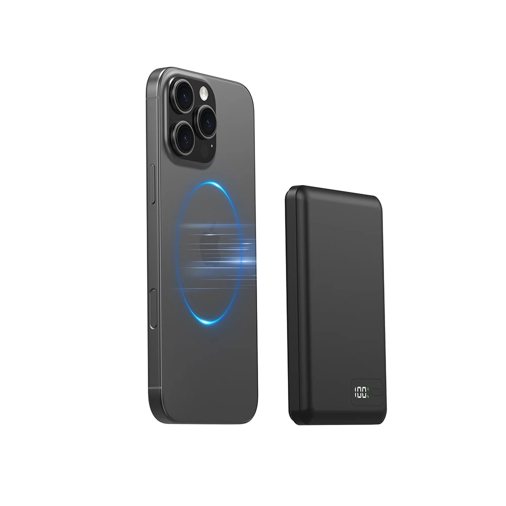KIKOO Mag Qi2 Ultra-Slim Magnetic Power Bank, 5000mAh And 10000mAh, shown from the back