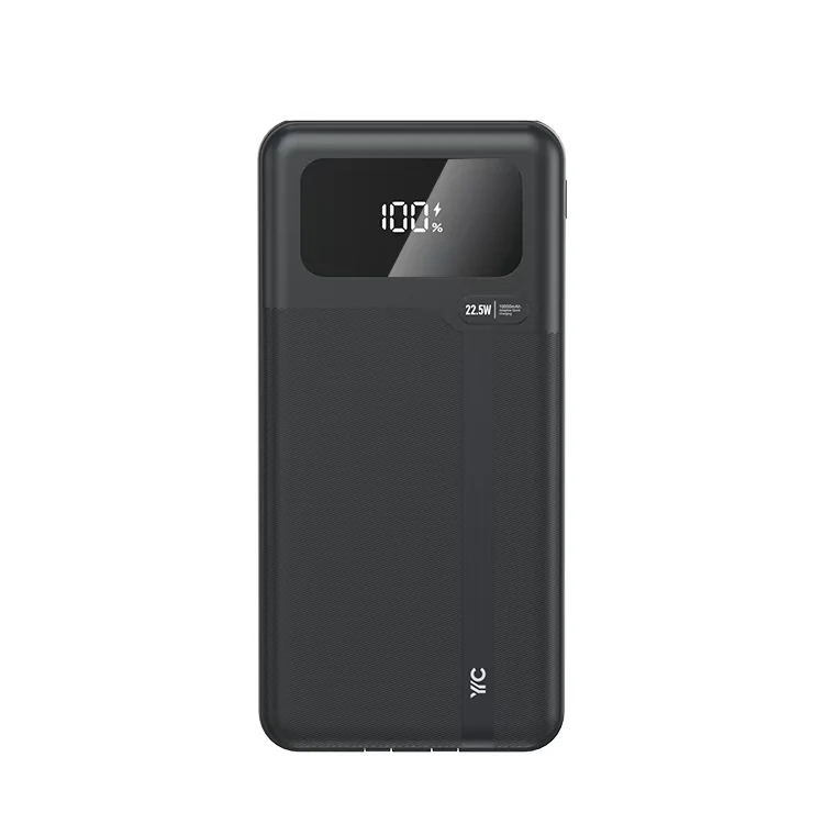 KIKOO 20000mAh 22.5W Power Bank With Two Built-In Cables, shown at an angle