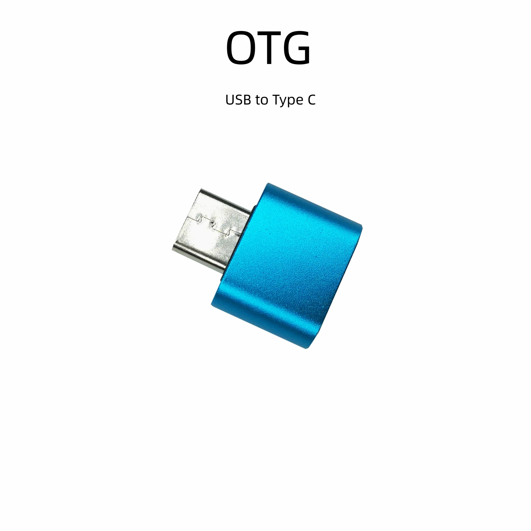 USB-A Female To USB-C Male OTG Adapter, shown from the front