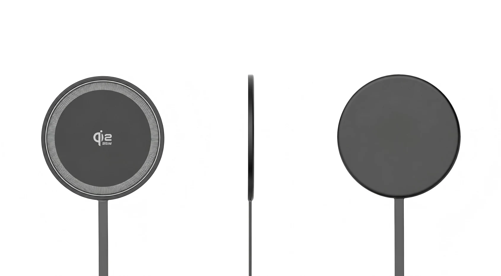 KIKOO Mag Qi2.2 25W Ultra-Thin Wireless Charging Pad, shown in use