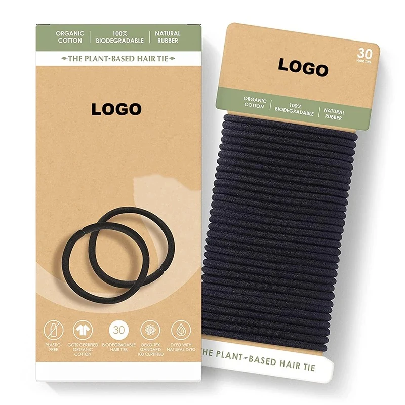 Set of multicolored rubber and nylon hair ties laid out flat in 4mm and 2mm sizes