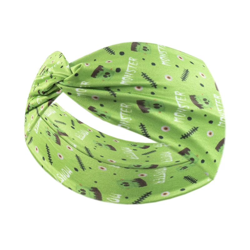 Fabric headband laid flat showing the soft face and flexible inner core