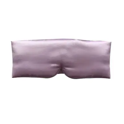 Close-up of the knitted silk fabric and seam detail on the eye mask