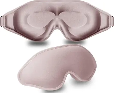 Adjustable buckle strap on the silk eye mask, showing the secure fastening mechanism