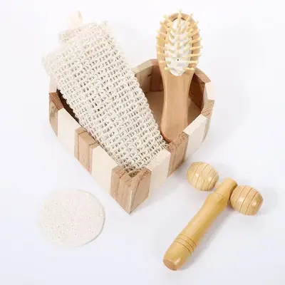 Close-up of the textured surface on the body scrubber