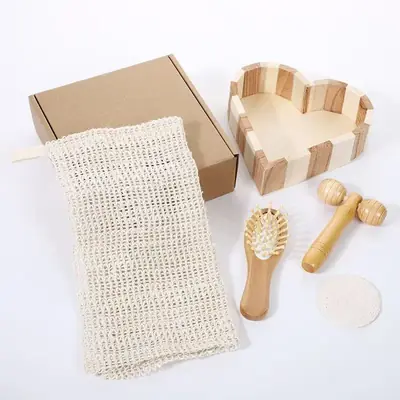Cleaning Tools Bath Accessories Set Body Exfoliating Set Bath Shower Set Body Scrubber Bath Brush Bath Set Toiletries Large Rope Loofah Set - view 9