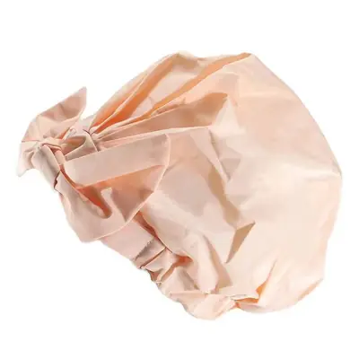 Close-up of the silicon band on the edge of the shower cap, highlighting the smooth seal
