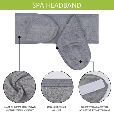 Close-up of the hand-stitched seam on the microfiber headband