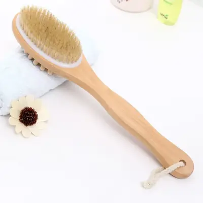 Shower Brush Wet and Dry Brushing, Dry Brush for Cellulite and Lymphatic, Body Scrubber with Soft and Stiff Bristles, Suitable for All Kinds of Skin - view 9