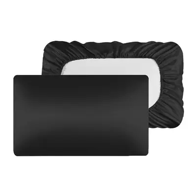 Close-up of the satin fabric texture showing its smooth, non-absorbent surface