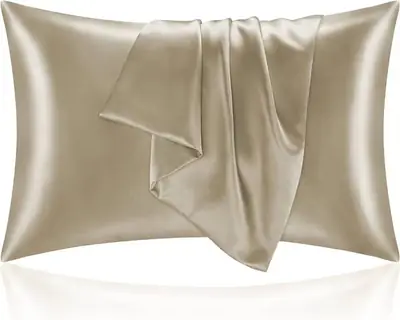 Side view of the pillowcase showing the clean, flat edge without a zipper