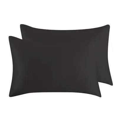 Satin pillowcase turned inside out, showing the clean inner side and stitching