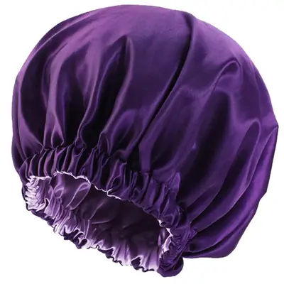 Women Night Sleep Hats Double Layer sleeping cap Adjustable Satin Bonnet - view 9