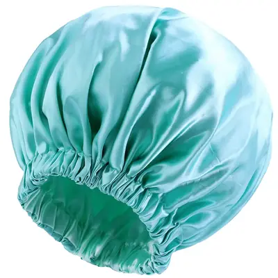 Bonnet displayed with a satin scrunchie and silk eye mask as a gift set