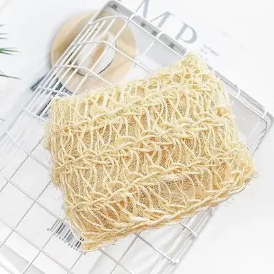 Close-up of the woven mesh structure and natural fibre texture