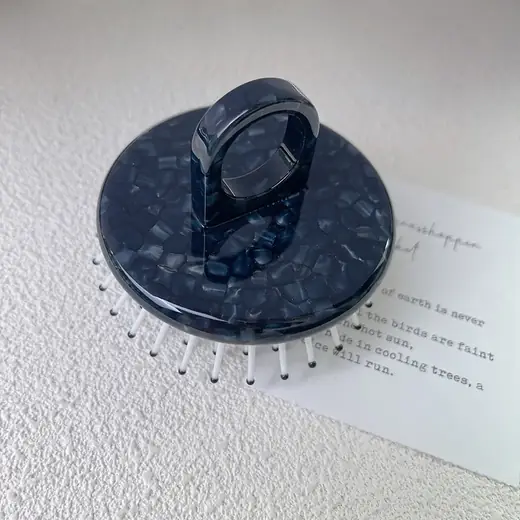 High-grade acetate massage comb with rounded teeth and air cushion rings