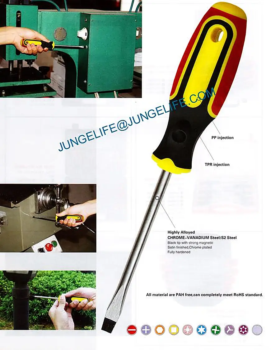 HY-B030 TPR 3 colour screwdriver product photograph