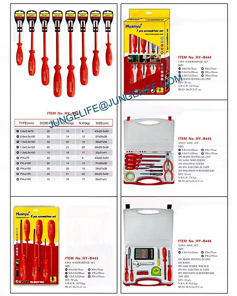 HY-B442 VDE insulated screwdriver series product photograph