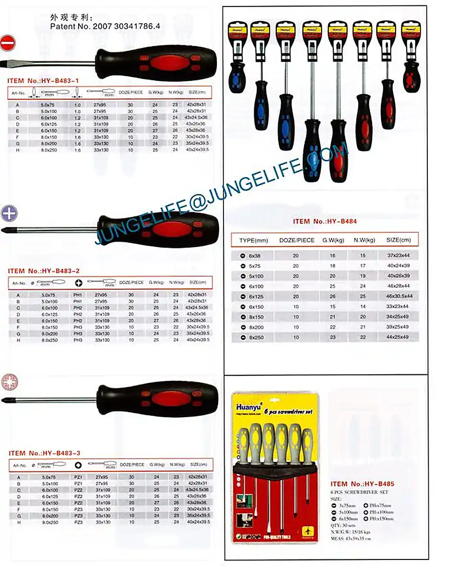 HY-B483 Screwdriver series product photograph