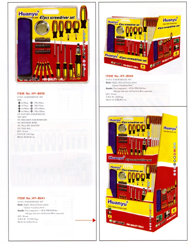 HYB030 TPR 3 color screwdriver specification sheet 3