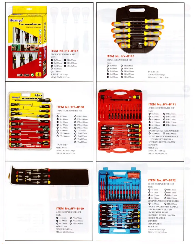 HYB164 TPR screwdriver specification sheet 2
