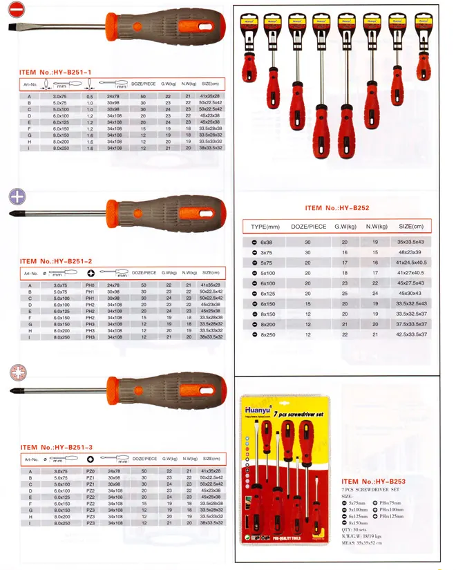 HYB251 specification sheet 1
