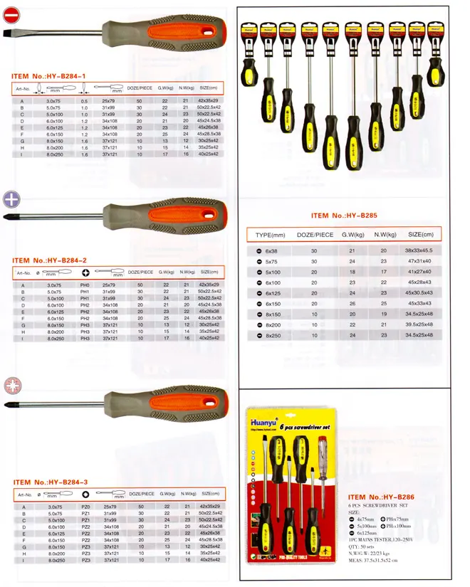 HYB284 specification sheet 1
