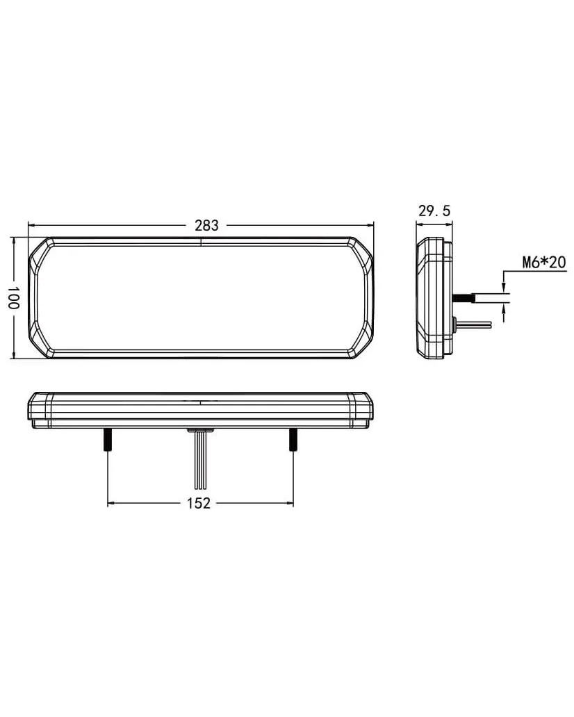 CL102 283mm Rear Combination Light