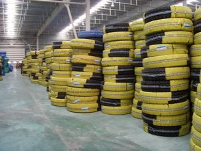 Mixed truck and passenger tyre stock held for export