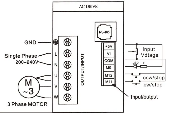 AD110 simple frequency inverter