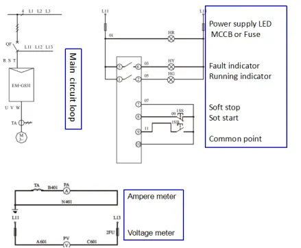 KEWO ST300 Online Soft Starter Control Panel