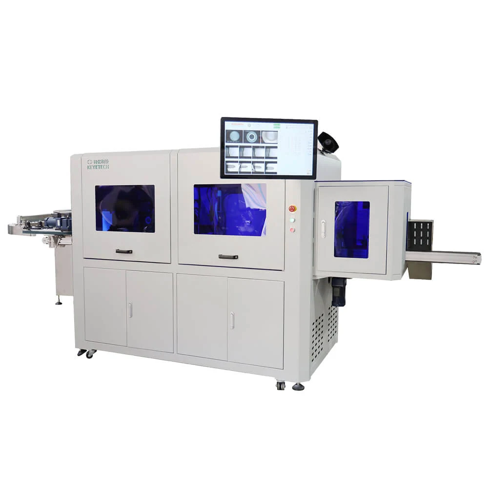 10 Cameras Milk Bottle Quality Visual Inspection Solution with Flexible Operation System - KeyeTech bottle visual inspection system