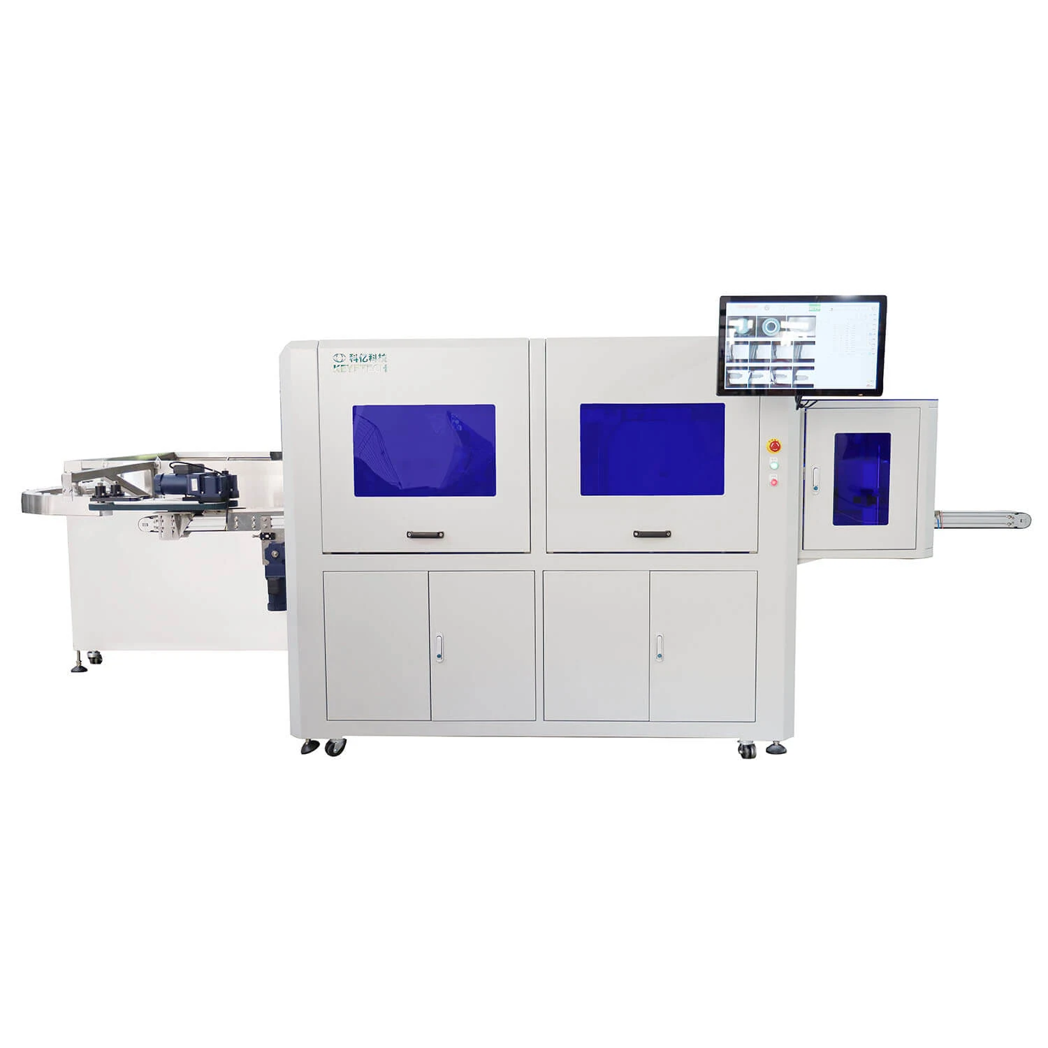 Intelligent 10 Cameras Bottle Visual Inspection System for Dairy Packaging - KeyeTech bottle visual inspection system