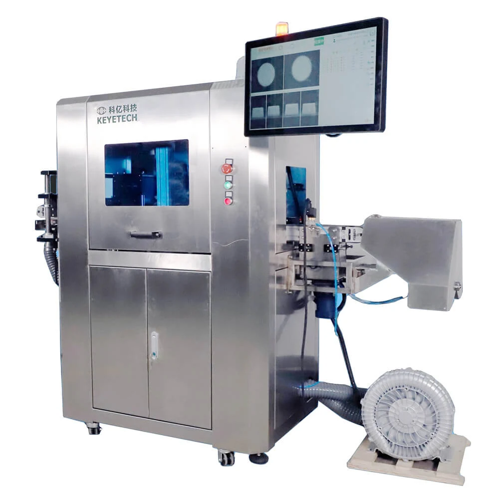 7 Cameras Easy Operation Flip Cap Quality Inspection Machine for Dairy Industry - KeyeTech cap visual inspection system