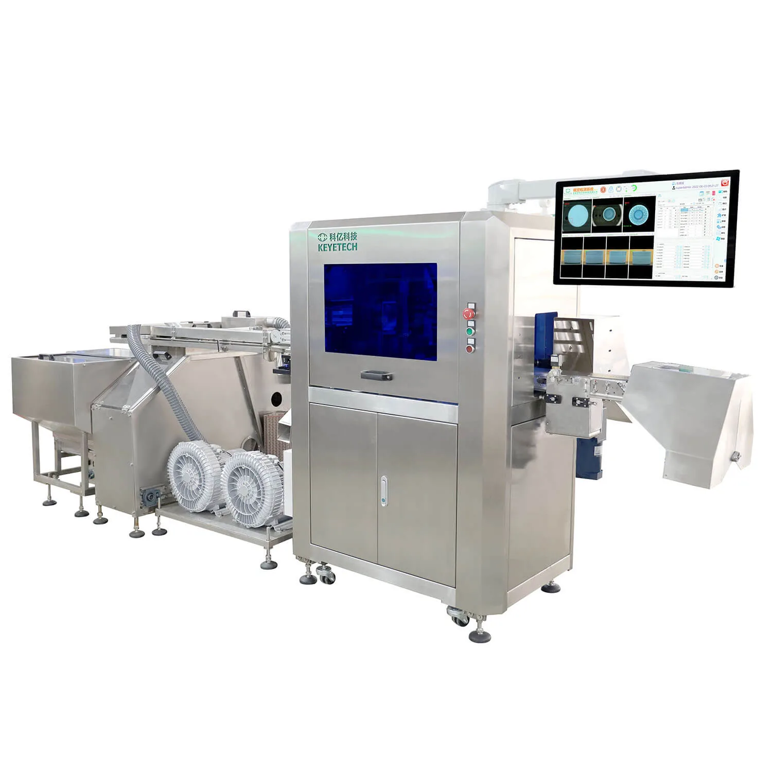 6 Cameras Innovative Defective Weldspout Cap Vision Inspection Method for Beverage Industry - KeyeTech cap visual inspection system