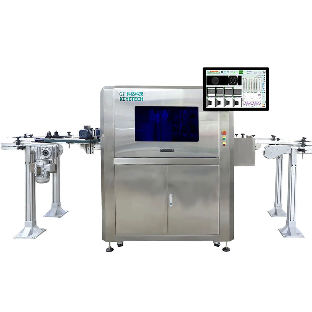Transparent Plastic Bottle Defect Checking System with Innovative 10 Cameras - KeyeTech bottle visual inspection system