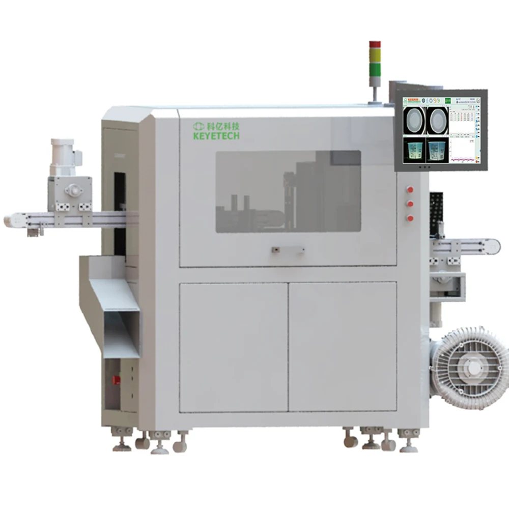 6 Cameras Intelligent Online Camera Inspection System for IML Food Container Defect Recognition - KeyeTech iml visual inspection system