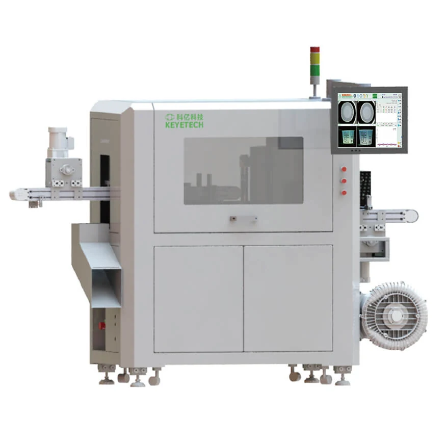 Intelligent 6 Cameras IML Label Missing Visual Inspection Machine for Dairy Industry - KeyeTech iml visual inspection system