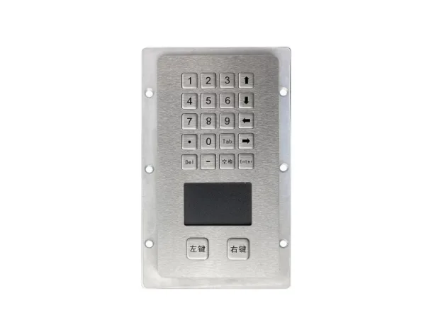 KY3178A 22 key SUS304 brushed stainless steel keyboard with touchpad mouse