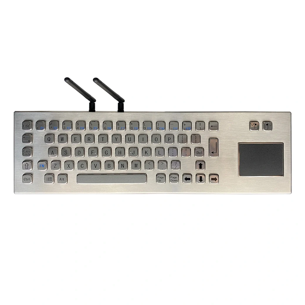 KY-PC-DT-D4 wireless stainless steel industrial PC keyboard with 66 keys