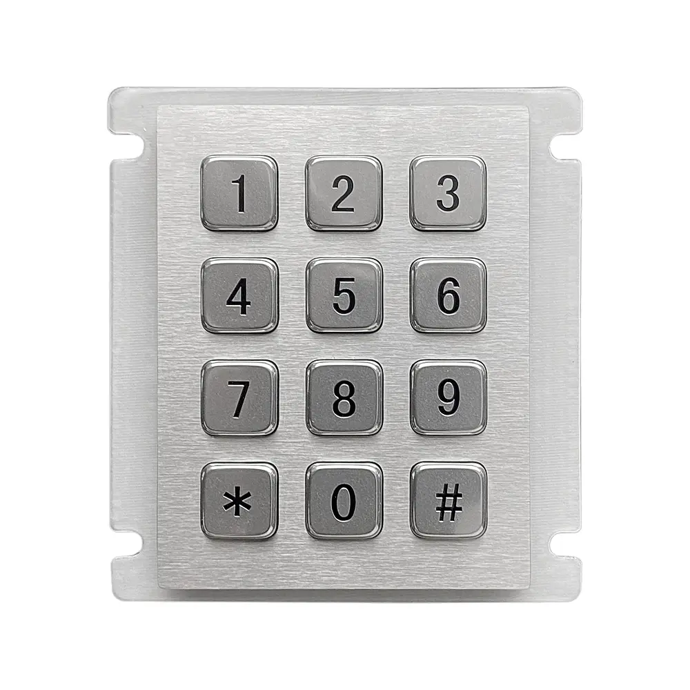 KY2068A industrial 4x3 stainless steel keypad with 12 keys