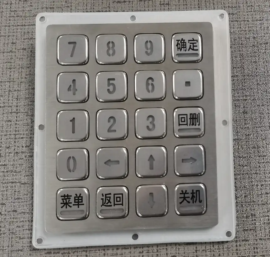 KY-55A02 20 key SUS304 stainless steel side keypad for self service terminals